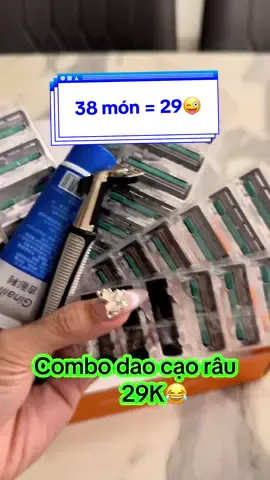 Dao cạo râu cho nam 38 món #daocaorau #caorau #caoraunam #setdaocaorau #xuhuongtiktok 
