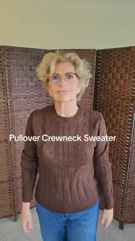 Womens Pullover Crew Neck Sweater #womenswinterwear #ladiescrewneck #womenssweater #sweaters 