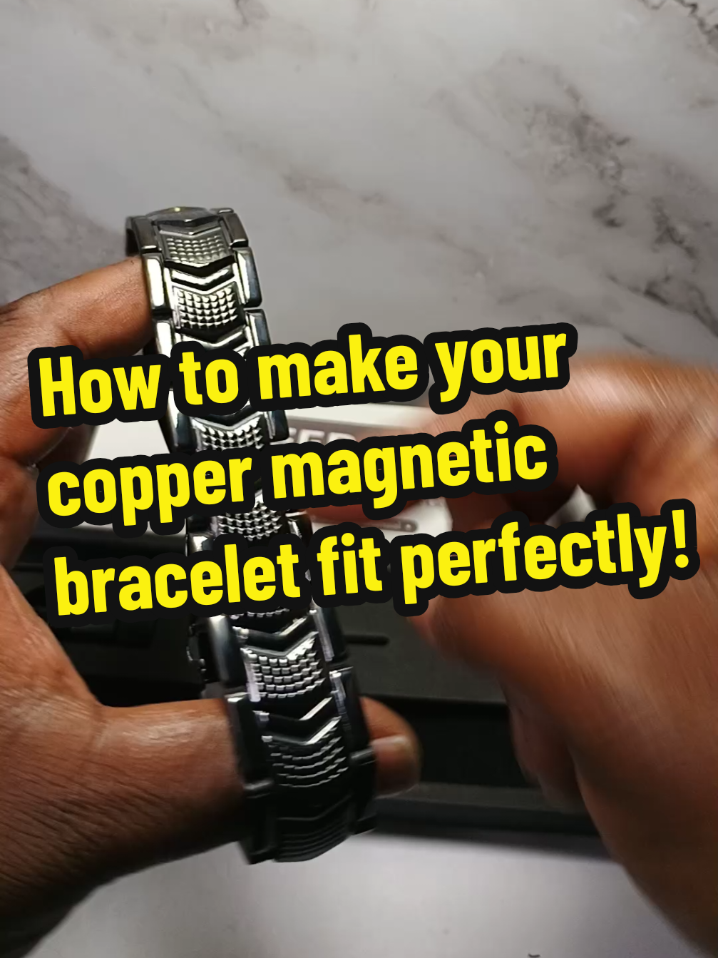 Feraco Copper Magnetic Bracelet. How to tighten and make a custom fit for your copper magnetic bracelet. these copper magnetic braces are great for increasing your circulation and healing and reducing pain. these copper magnetic bracelets are a great gift for men. they make the copper bracelets large so I'm going to show you how to use the tools to tighten and make your bracelet fit your wrist perfectly. #coppermagneticbracelet #copperbracelet #healingbracelets #magneticbracelet @Feraco 