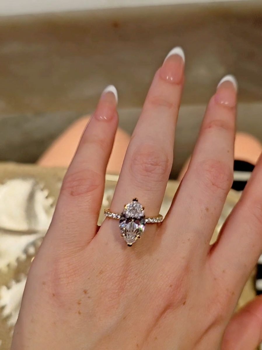 Not engaged… just engaged in peace & quiet tonight 😉 Tap the orange cart above to learn more. 💍🛒 #engagementring #tiktokshop #ad #jewelry #jewelrytiktok 