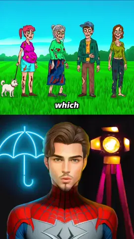 Which one of them is not a zombie? #riddles #quiz #spiderverse #zombie 