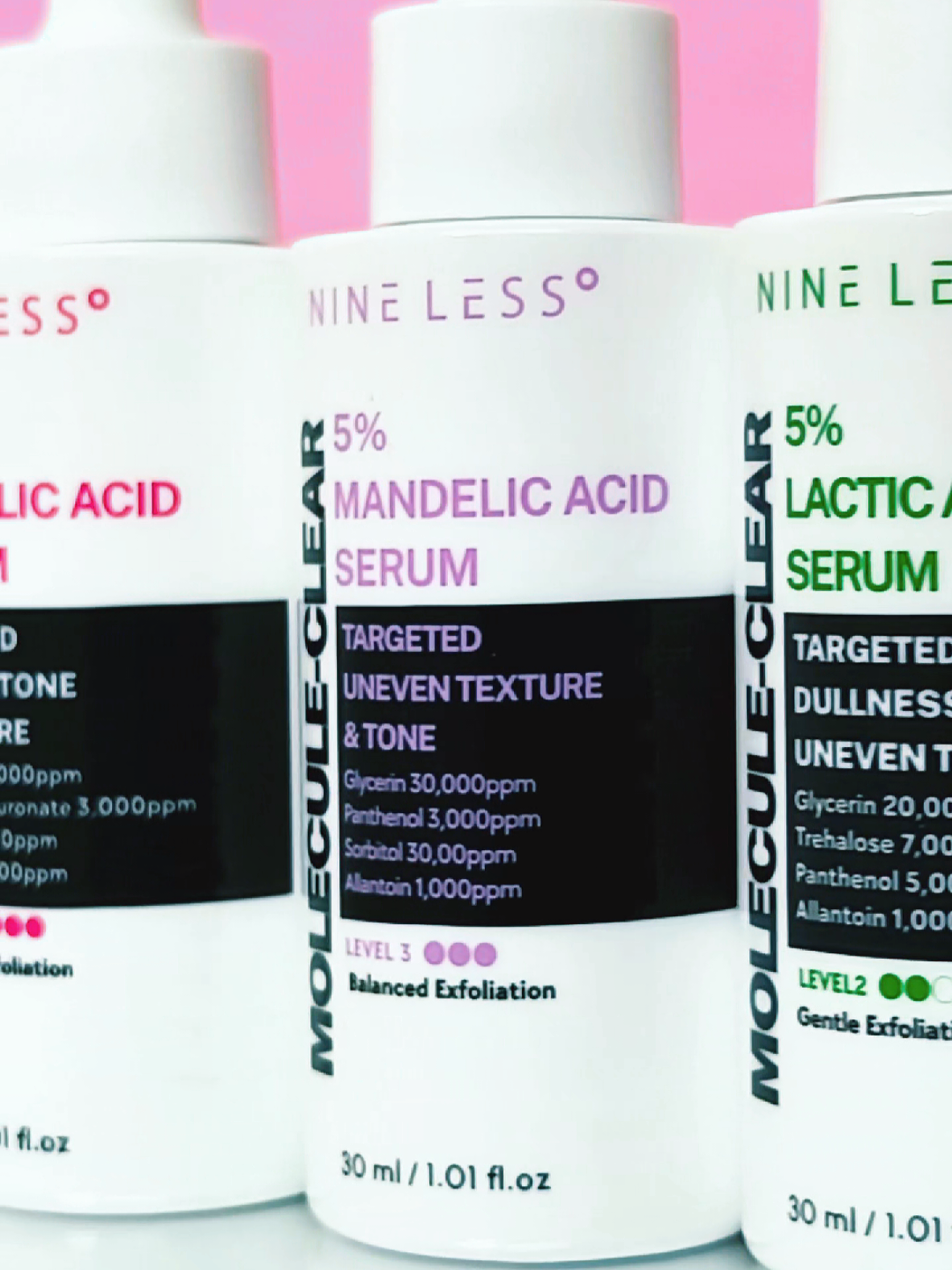 🌱Unbox the Nineless edit @NINELESS  Four serums. Four acids. Four ways to refine your skin. ☁️ Salicylic - featherlight clarity, pores re-set. ✨ Lactic - a luminous veil, dryness undone. 🪷 Mandelic - texture softened, balance restored. 🌬️ Glycolic - deep renewal, tone reimagined. A curation that moves with your skin - from the gentlest touch to transformative radiance. @STYLEKOREAN #StyleKoreanAmbassador #StyleKorean #Nineless #MoleculeClear #NinelessChallenge 