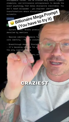 It’s rare in life to have a true mentor. But AI is getting scary powerful… packed with the wisdom of the smartest and most disciplined people on the planet. This prompt shows you exactly what that looks like. #AItools #Discipline #MindsetShift #SelfImprovement #Productivity #AIlife #greenscreen 