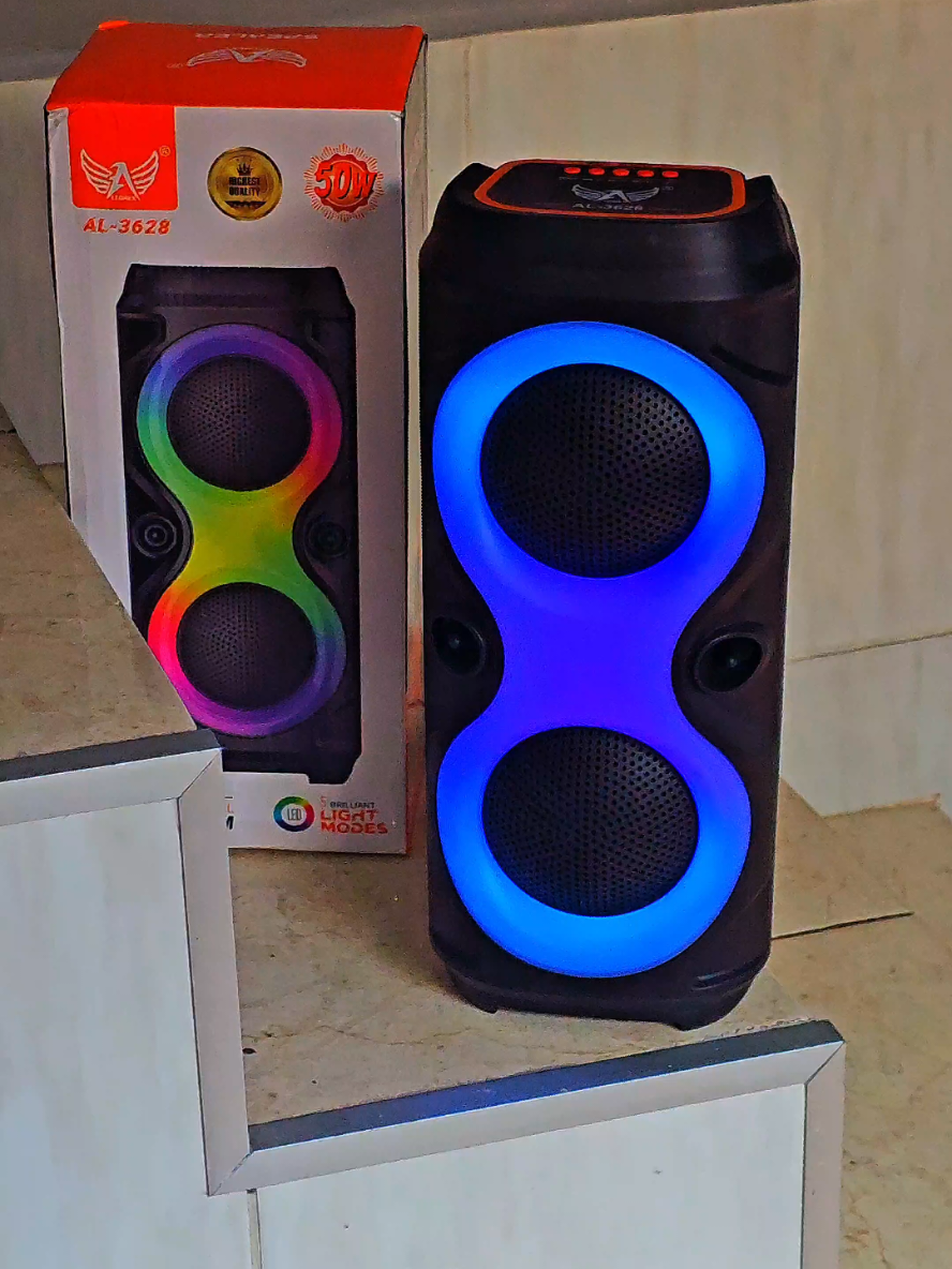 Caixa de som Bluetooth Com Led RGB Portátil FM USB TWS