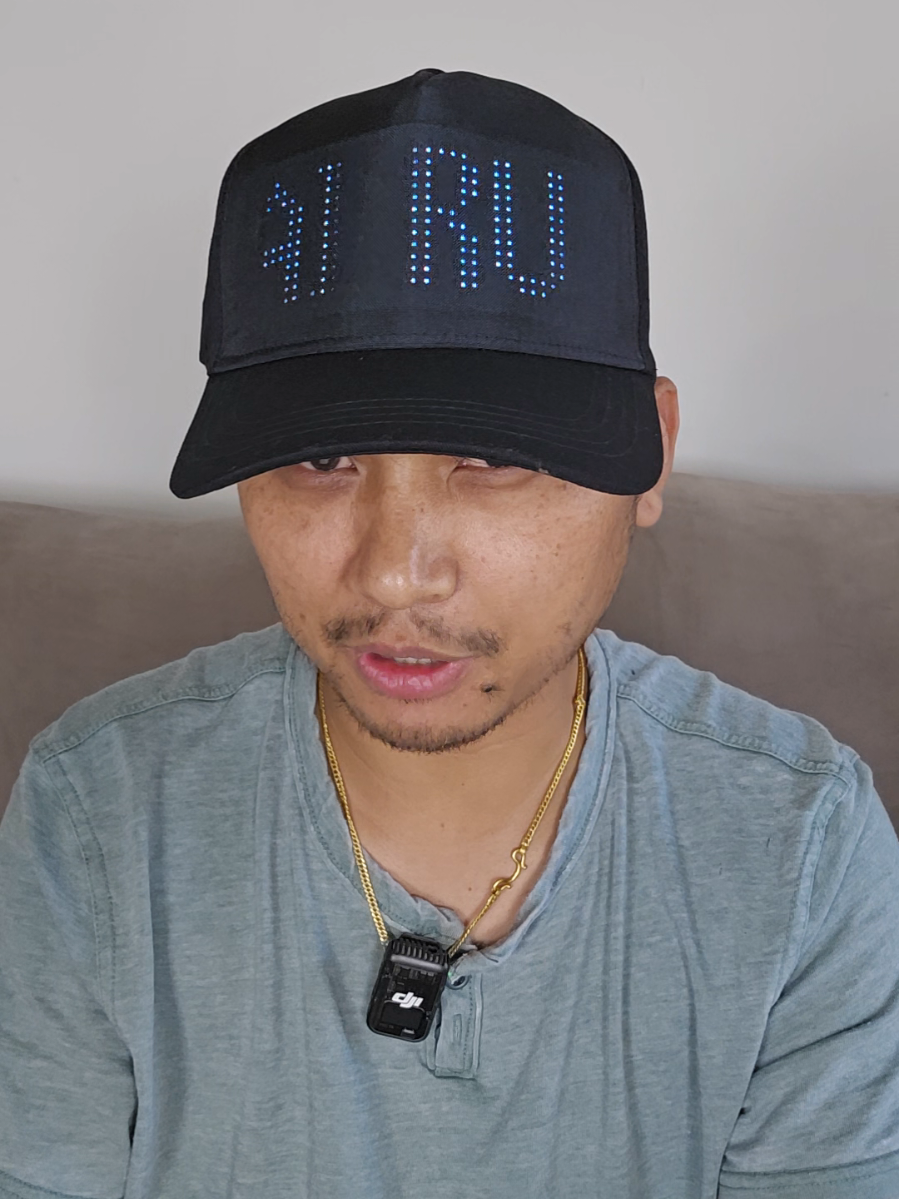 🎉 LED Scrolling Cap – Custom Text & GIFs via App! #LEDHat #PartyStyle #BluetoothControl #CoolGadgets #FestivalVibes