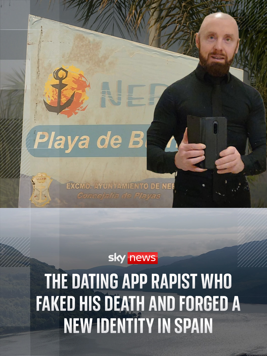 Dating app rapist James Clacher faked his own death in Scotland and set up a new life in Spain. He's now been found guilty of the violent rape of two women. Sky's Connor Gillies reports from the Costa del Sol, where Clacher lived a double life. #costadelsol #spain #Scotland