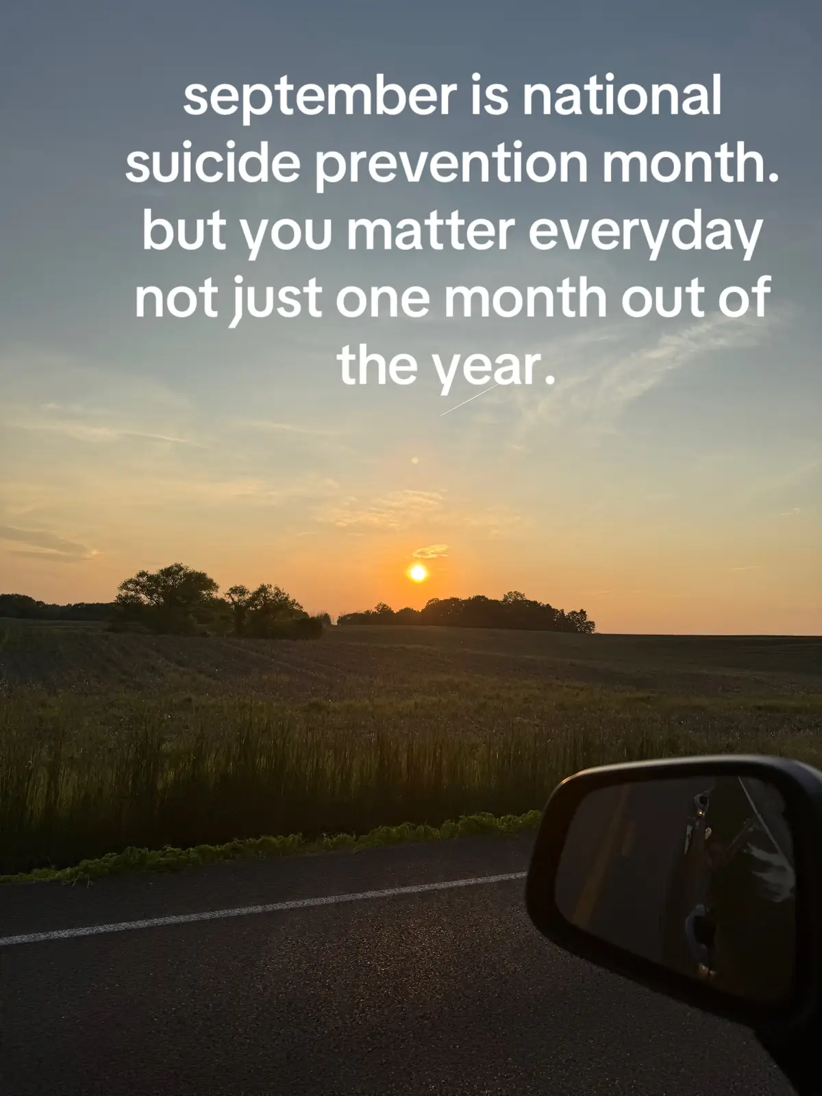 you matter. yesterday, today and tomorrow.🫶🏼#suicideprevention #fyp 