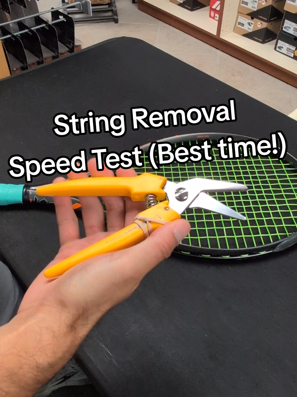 All in a day's work. Stay til the end for proper tennis racquet string removal techniques! #tennis #tennisplayer #asmr #satisfying #satisfyingvideo 