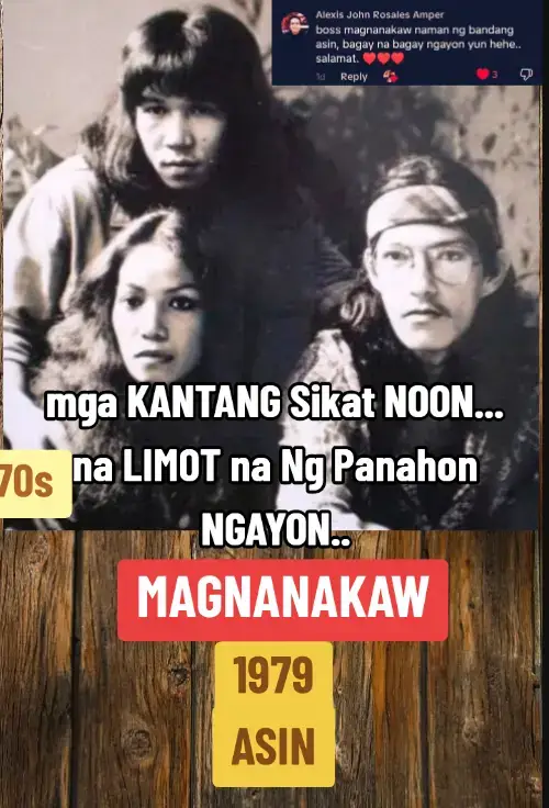 by REQUEST: @alexisjohnrosalesamper  MAGNANAKAW by ASIN ...1979... mga KANTANG Sikat NOON... na LIMOT na Ng Panahon NGAYON... #nostalgia #oldiesbutgoodies #Flashback #oldschool #mgabatang70s80sand90s 