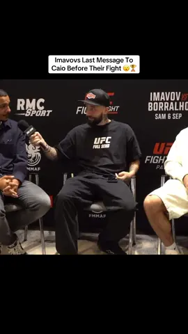 Imavovs Last Message To Caio Before Their Fight 😮🏆 #UFC #nassourdineimavov #fyp 
