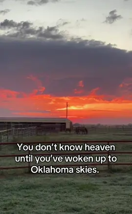 Home sweet home. ❤️ #oklahoma #ranch #horses #pinkskies #fyp 