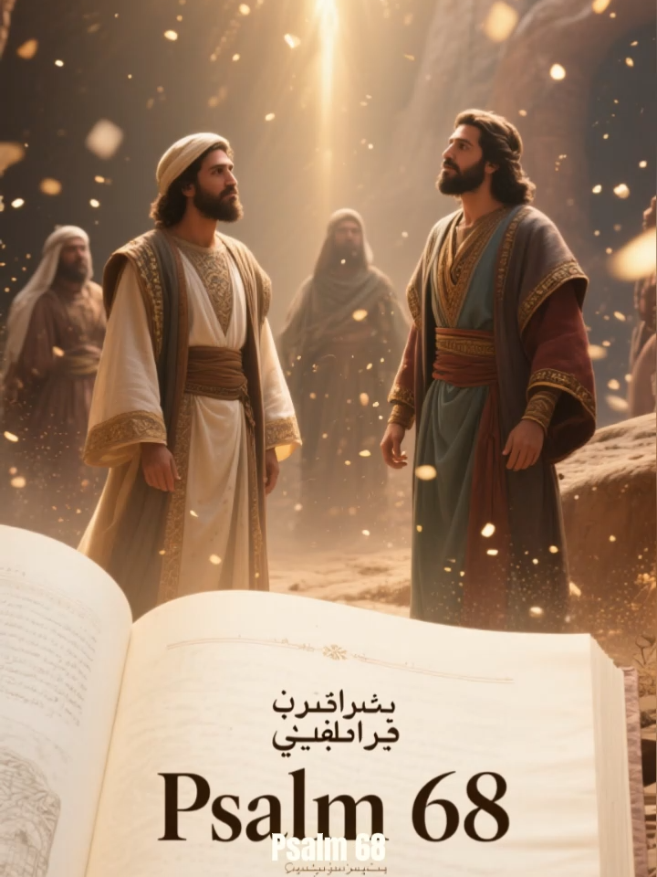 Psalm 68  1May God arise, may his enemies be  scattered; may his foes flee before him.   2As smoke is blown away by the wind,  may you blow them away; as wax melts  before the fire, may the wicked perish  before God.   3But may the righteous be glad and  rejoice before God; may they be happy  and joyful.   4Sing to God, sing praise to his name,  extol him who rides on the clouds - his  name is the Lord - and rejoice before  him.   5A father to the fatherless, a defender of  widows, is God in his holy dwelling.   6God sets the lonely in families, he leads  forth the prisoners with singing; but the  rebellious live in a sun-scorched land.   7When you went out before your people,  O God, when you marched through the  wasteland, Selah   8  the earth shook, the heavens poured  down rain, before God, the One of Sinai,  before God, the God of Israel.  9You gave abundant showers, O God;  you refreshed your weary inheritance.   10Your people settled in it, and from your  bounty, O God, you provided for the  poor.   11The Lord announced the word, and  great was the company of those who  proclaimed it:   12