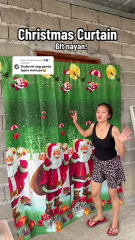 Replying to @Simpletaraki🥀🧿 christmas curtain mura lang#christmascurtain #curtain #curtainforchristmas #fypシ゚viral🖤tiktok #trend 
