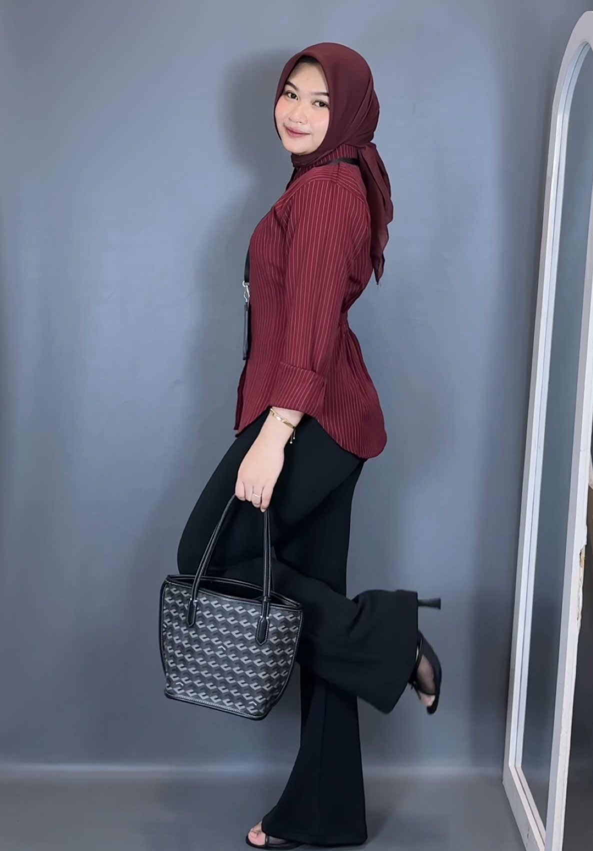 outfit simple pake flare pants 