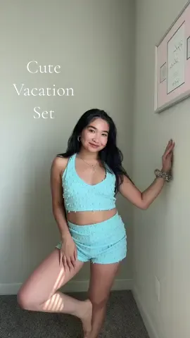 Cutest two piece outfit set!! #fashiontiktok #OOTD 