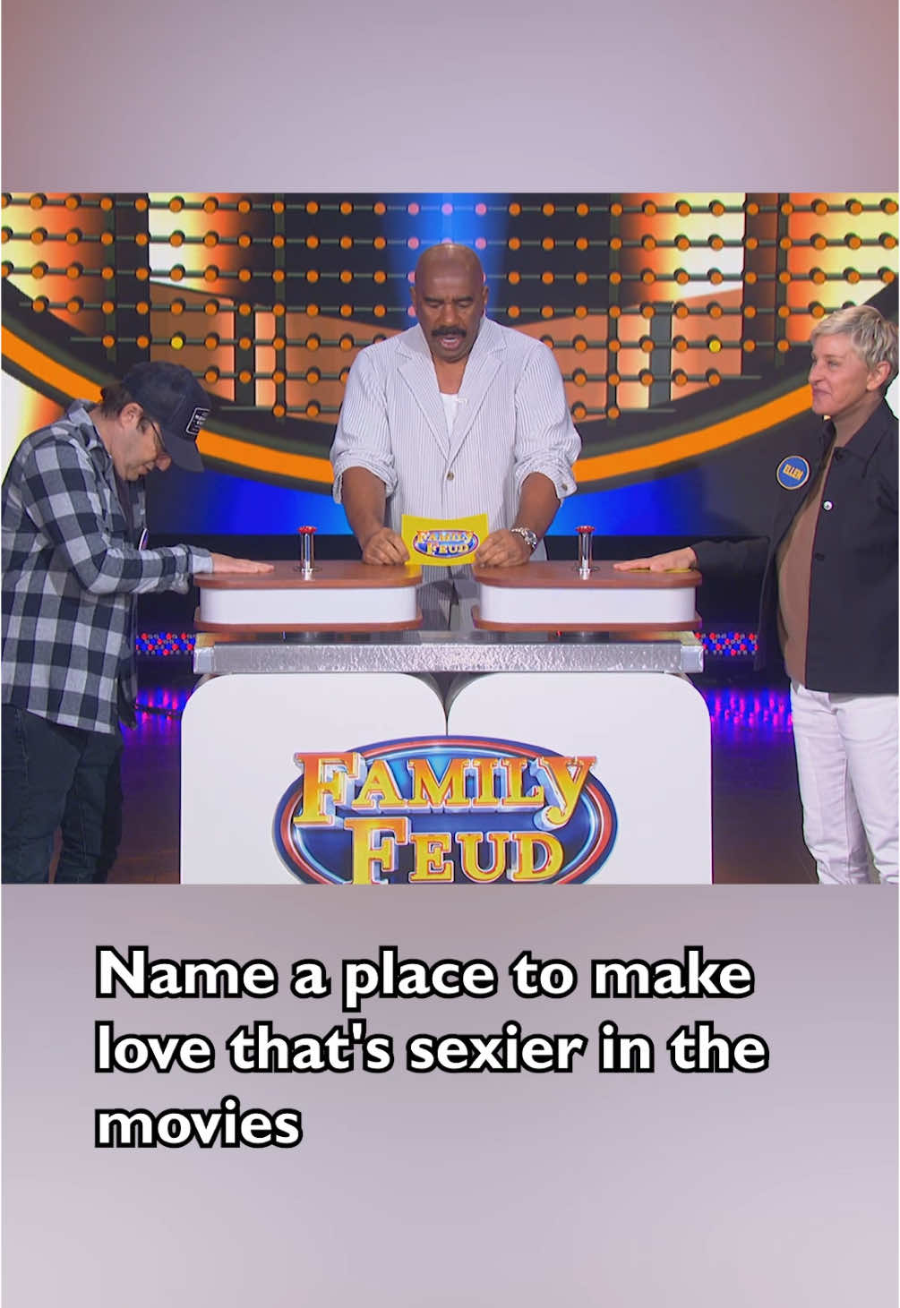 I love this game. #FamilyFeud #theellenshow #game #throwback #steveharvey 
