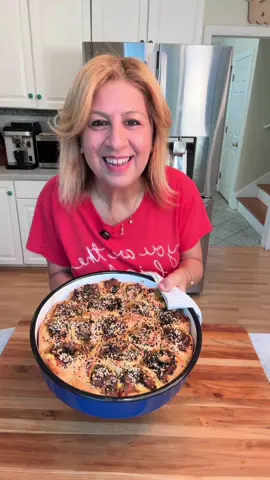 ROUND MUSHROOM BOUREKAS!  This is the dish that will disappear first on your holiday table…  I promise!😍 Layers of rolled puff pastry filled with sweet onions, mushrooms & creamy potato- so crispy, and delicious!  Follow @ruhamasfood for more! Check out my website: RuhamasFood.com RECIPE BELOW  . Recipe: Ingredients: 1 package (2.2lb/1kg) thawed rolled puff pastry 5 tablespoons extra virgin olive oil 1 large sweet onion, thinly sliced 1 red onion, thinly sliced 1 lb (500g), Baby Bella mushrooms, sliced 2 medium gold potatoes, cooked and mashed 1 teaspoon salt ½ teaspoon black pepper 1 teaspoon turmeric 1 teaspoon garlic powder 1 teaspoon Dijon mustard 1 teaspoon honey Topping: 1 beaten egg Sesame seeds & nigella seeds Method: 1. In a pan over medium heat, warm the olive oil and add the onions. Season with salt, pepper, turmeric, and garlic powder. Sauté for 4–5 minutes until soft and translucent. 2. Push the onions to the edges of the pan and add the mushrooms. Let them cook without stirring for 3 minutes, then mix with the onions. 3. Add the mashed potatoes, Dijon mustard, and honey. Stir everything together and cook until there’s no liquid left. Let cool to room temperature. 4. Divide the puff pastry into 2 equal parts. Roll each part out, place half the mushroom filling along the edge, and roll into a log (“snake”). Cut into 2-inch pieces. Repeat with the remaining dough and filling. 5. Place the pieces upright, side by side, in a greased 10-inch (26 cm) oven-safe pan. 6. Brush with beaten egg and sprinkle sesame & nigella seeds on top. 7. Bake at 400°F / 200°C for 40–45 minutes, until golden and crisp.  Enjoy! Ruhama🤍 #puffpastry #mushrooms #savory #fyp #ruhamasfood 