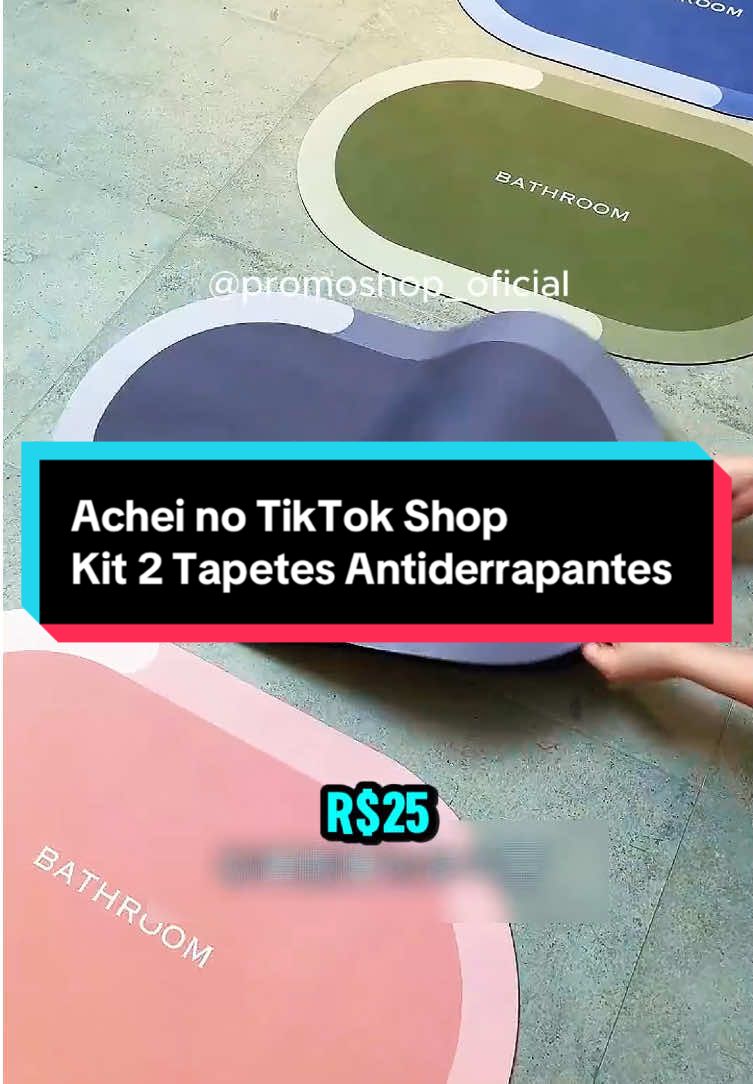 Achei esse Tapete Absorvente Antiderrapante em promoção aqui no Tiktok Shop  #tapete #achadinhos #banheiro #banho 