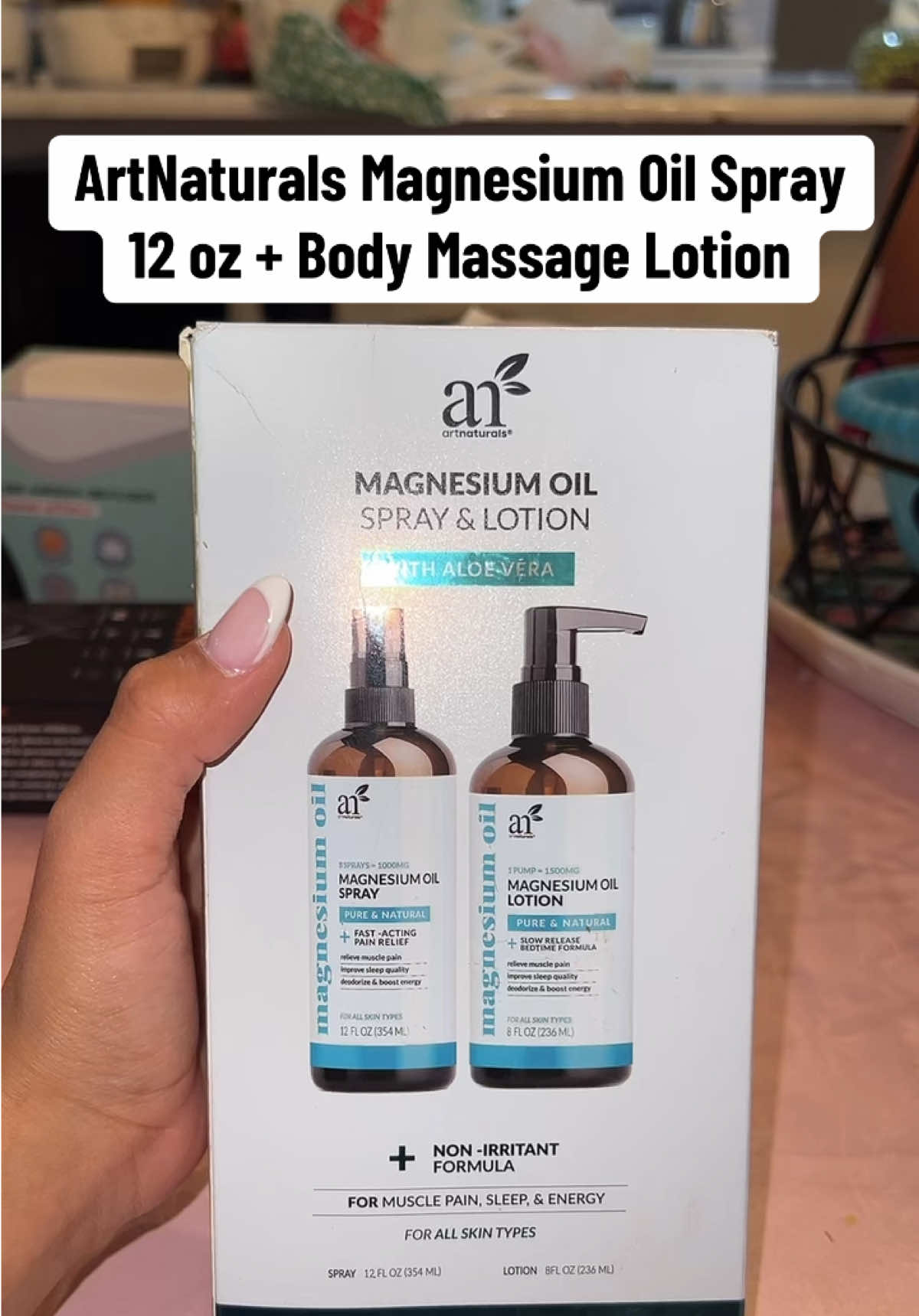 You get the magnesium spray and the lotion— literally the best duo to have on your shelf. These two together are powerful and often make a significant difference. #bodyoils #massageoil #bodylotions #bodycaremusthave #bodycareobsessed