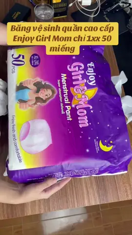 Bang vệ sinh quần Enjoy girl Mom chỉ 1xx/50 miếng. Nhanh tay đặt hàng để có ưu đãi ạ#bangvesinhquan #bangvesinhenjoygirlmom 