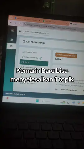Kemarin waktu menyelesaikan 1 Topik Modul 1 dari Modul Profesional. 😍😍 #ppg #fyp #kemenag #siagapendis #LMS 