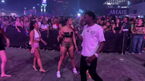 Minnesota’s Own DjTwin2x of @TOUCHENTMN Hosted the @Hunxho & @Bino Rideaux show in Las Vegas at @AREA15 #LasVegas #Hunxcho #binorideaux #Vegas #vegaslocal 