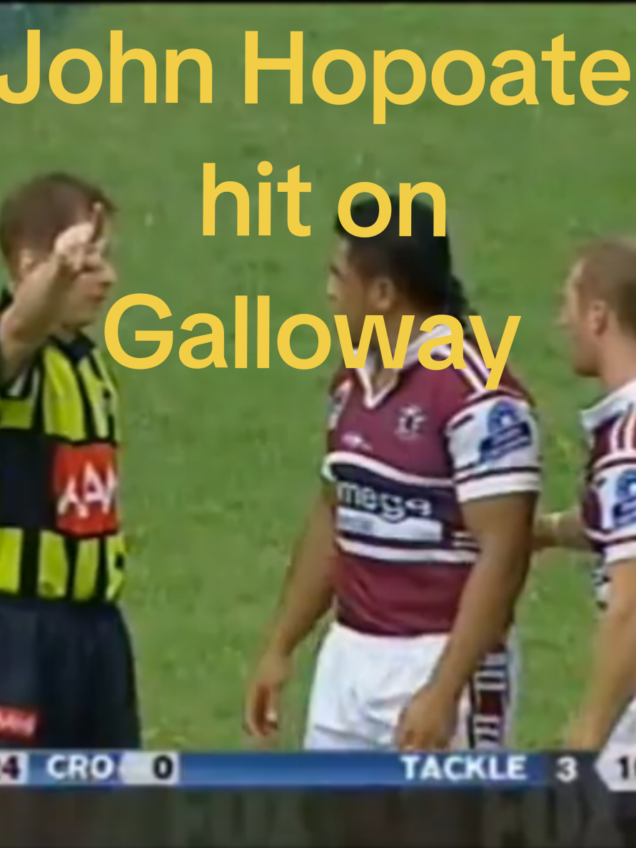 John Hopoate hot on Keith Galloway. #nrl #rugbyleague #bighits #rl26 #hopoate 