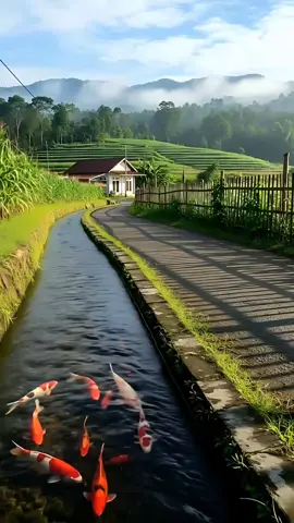 “Langkah di tanah desa selalu meninggalkan jejak, bukan hanya di bumi, tapi juga di hati.” #vibes #morning #tiktok #desa #kampung 