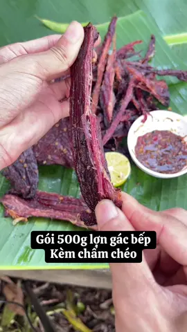 Thịt lợn gác bếp đặc sản tây bắc gói 500g kèm chẩm chéo#thitlongacbep #thitgacbep #thittraugacbep #traugacbep #xuhuong 