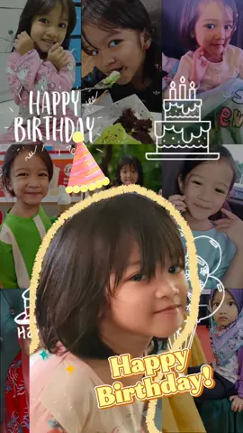 HBD2U yayang mama Nur Hyra Risteena.. 🤩 anak bijak & solehah mama.. ni la budak yg lewat due tak mau kua.. 😁 Alhamdulillah 5 thn dah.. 🥰