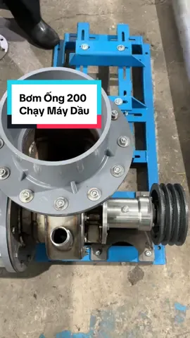 Bơm Inox Ống 200 Chạy Máy Dầu - Lưu Lượng Cao #maybom #maybomnuoc #maydau #mayd 