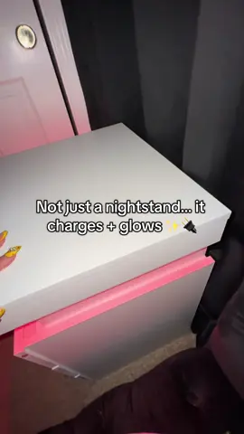 Level up your bedroom with a nightstand that does it all..LED lights, charging station, and sleek modern design in one #smartfurniture #roomupgrade #bedroomaesthetic #modernliving #tiktokshopcreatorpicks 