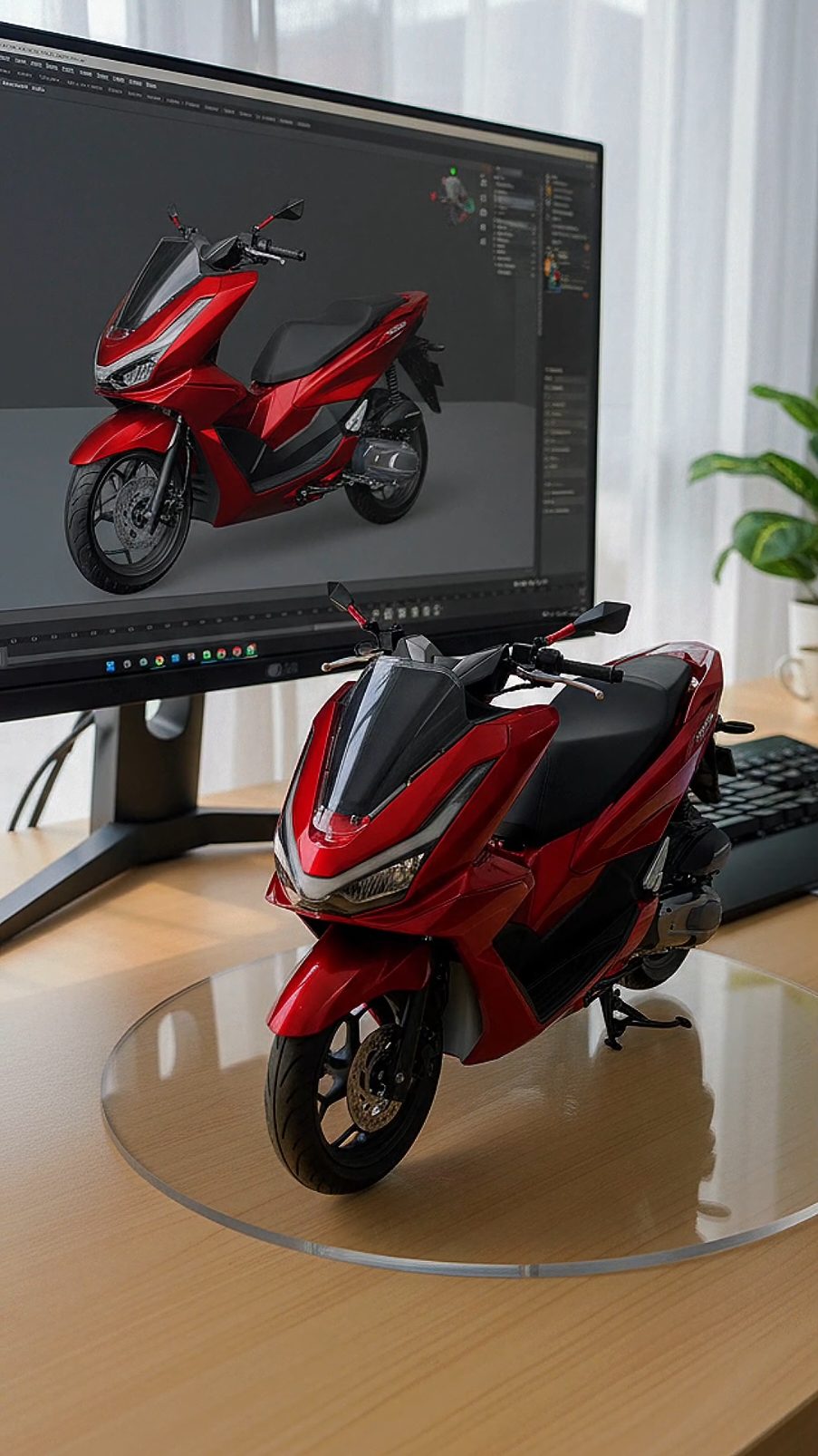 Udah lama ga tampil sekali tampil jadi miniatur #pcx160ล้อ17แต่งสวย #pcx160 #Pausmerah 