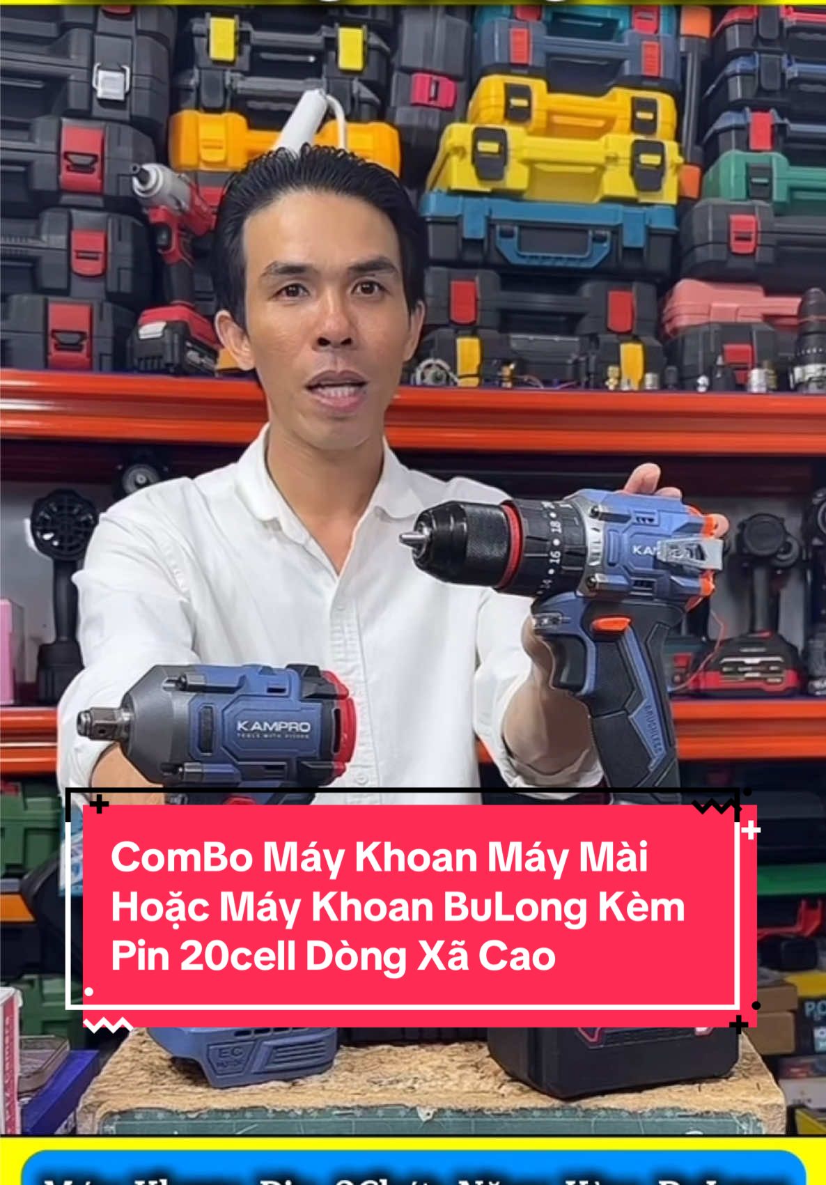 Máy Khoan Pin 3Chức năng kèm máy mài góc hoặc Máy khoan pin 3chức năng kèm BuLong động cơ lỏi đồng không chổi than kèm pin 20cell dòng xã cao #maykhoanpin #maysietbulong #maymaigoc #quocdung #xuhuong 