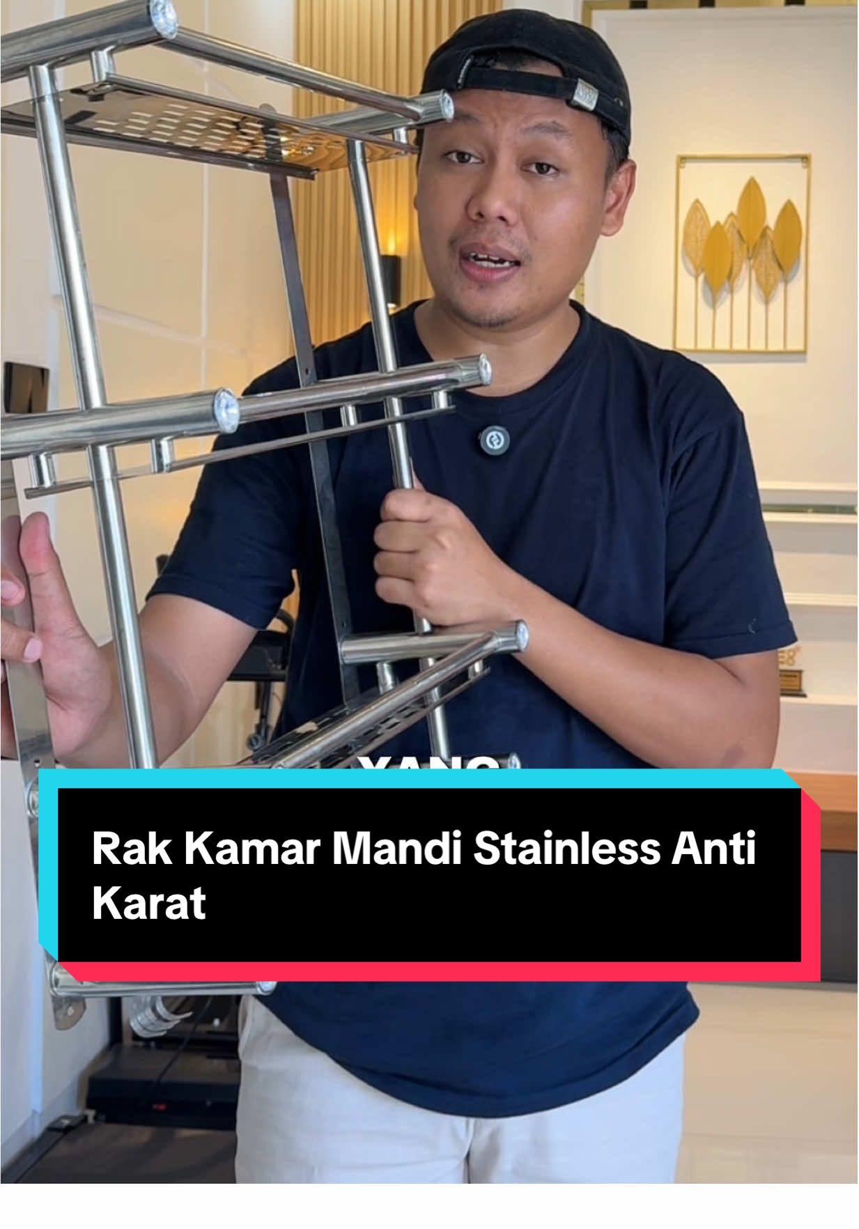 Membalas @Asmadi rak kamar mandi stainless anti karat #rakkamarmandi #raksabun #rakhanduk 