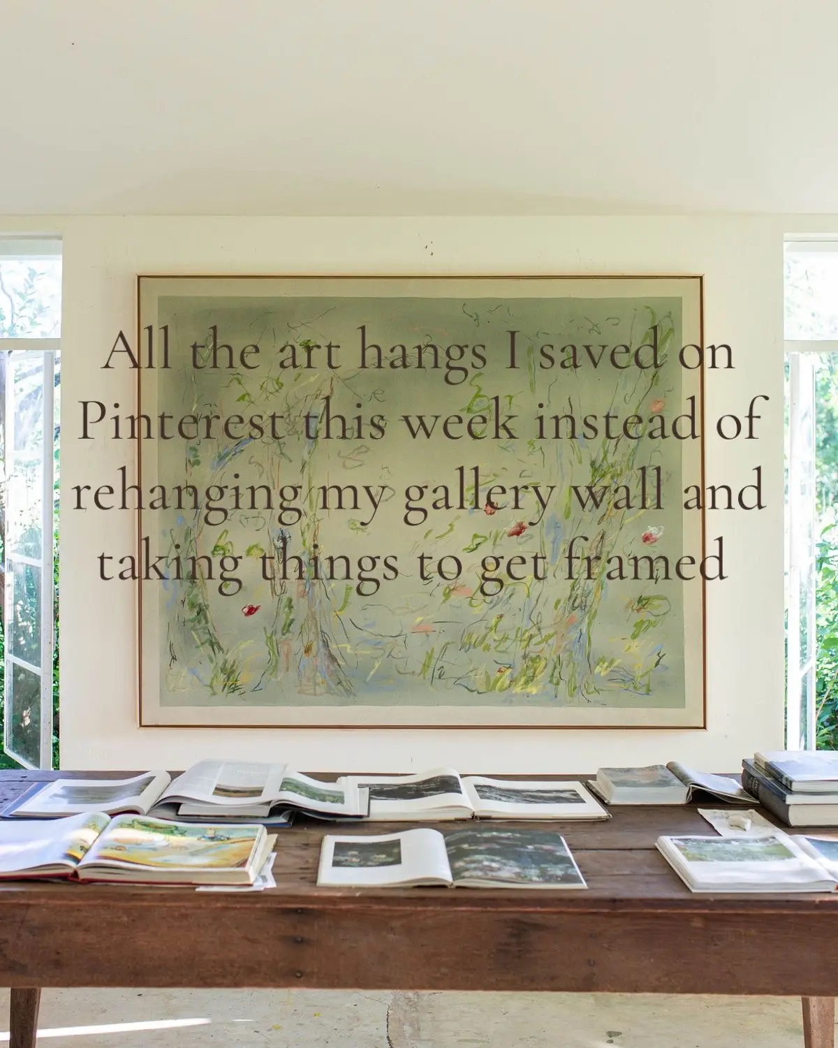 I need to rehang everything #art #curation #gallerywall #interiordesign #artcurator 