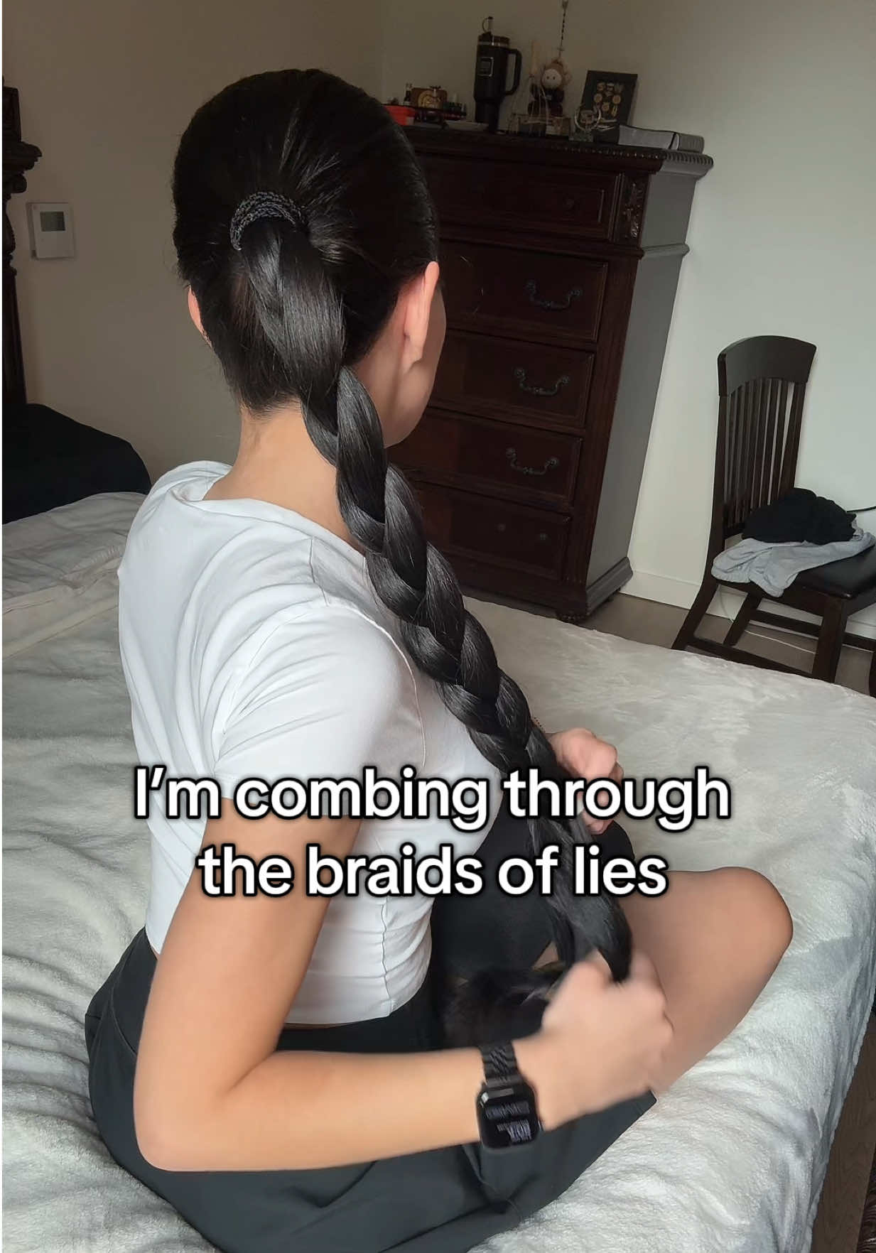 I'm combing through the braids of líes.... #braidstyles #braids #hair #braidedponytail #hairtok 