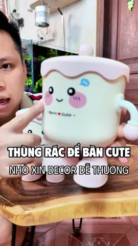Thùng rác để bàn nhỏ xinh dễ thương #thungrac #thungracmini #thungracdeban #haidohay 