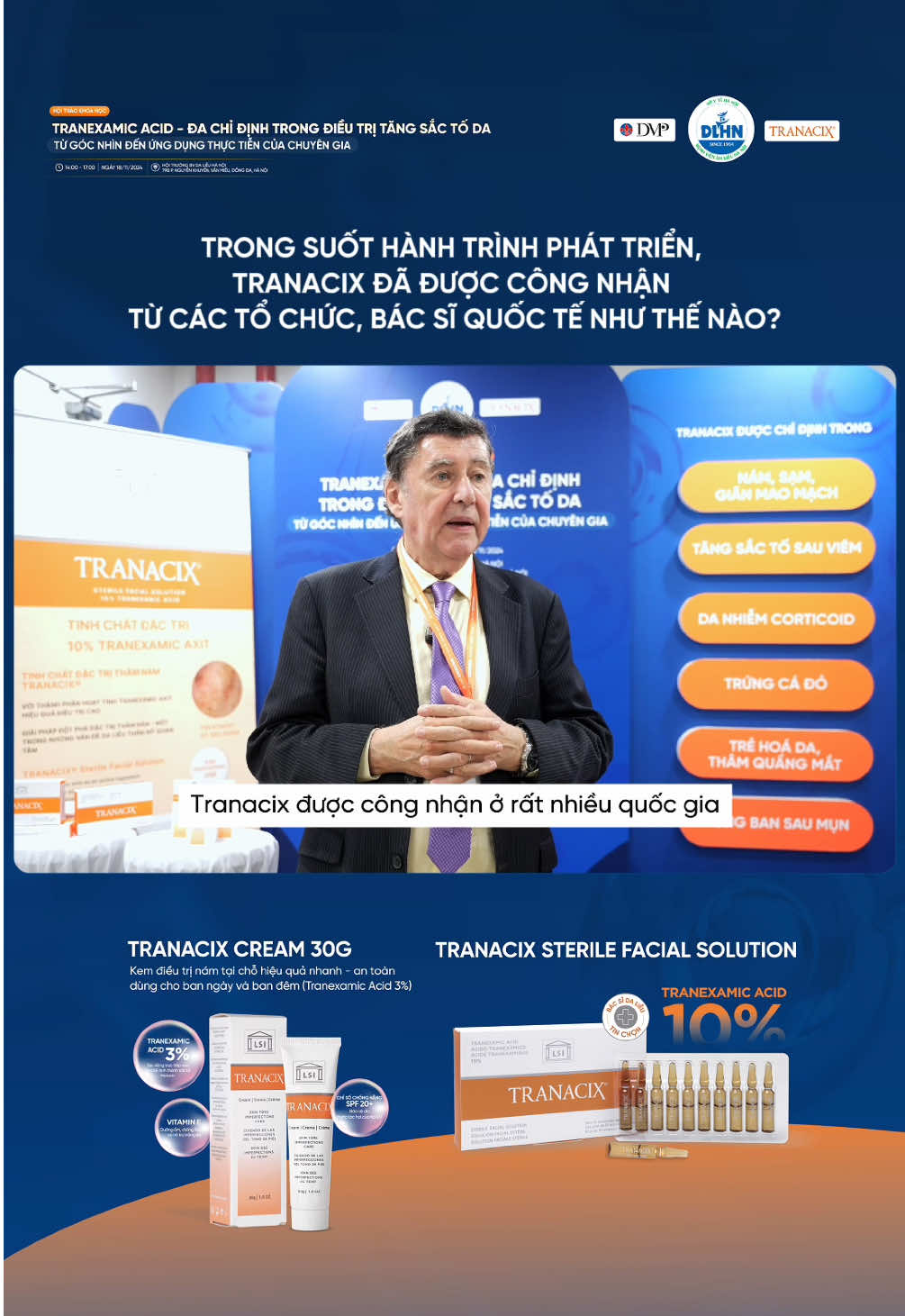 Bạn có biết 😱 Thực ra Tranacix vô cùng nổi tiếng ở các quốc gia và nhận nhiều lời khen từ bác sĩ, chuyên gia da liễu. #tranacix #tranexamicacid #bacsidalieu #viral #fyi