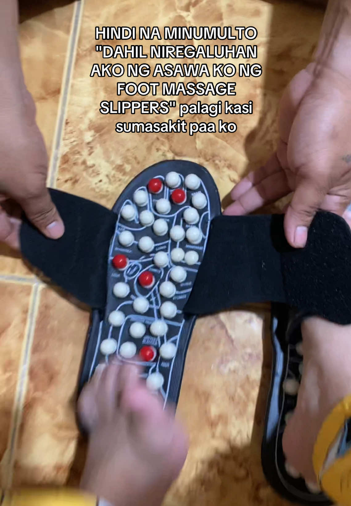 Thank you @DADDY JAMES  🙏🙏 sarap sa paa huhuhu di na ako magpapahilot sau para makasleep #fyp #footmassageslippers 