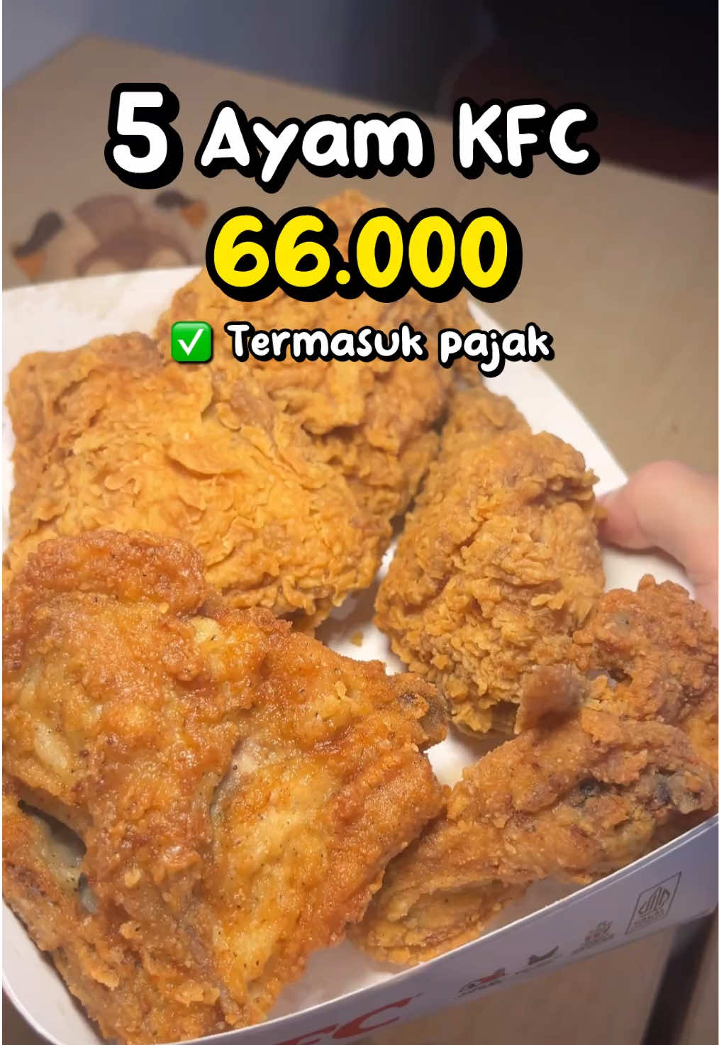 ‼️5 AYAM KFC CUMA 66.000‼️ Satu potongnya jadi 16.500 aja😋 Bisa ditukarkan di SELURUH KFC Pulau Jawa ya termasuk di airport, stasiun, rest area pokoknya bisa semua✅ #promoseruweekend #kfcpromotiktokterdekat #kfcpromoterdekat #kfcpromotiktok #kfcpromohariiniterdekat kfcpromo11ribu voucherkfcterdekatdarilokasisaya 