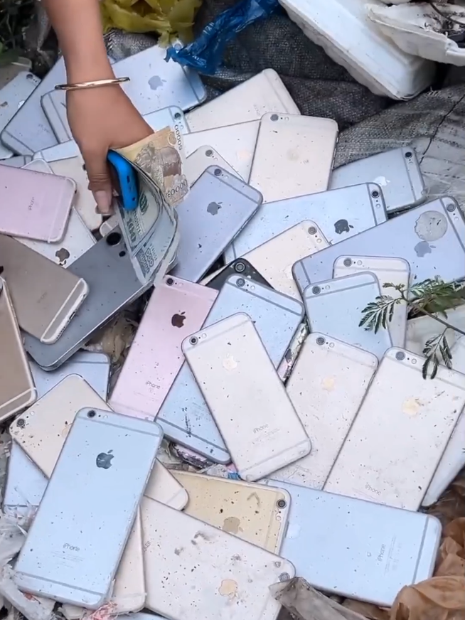 Oh My God Find Many Iphones From Trash 😱#dollars #findphone #restoration #iphone #found 
