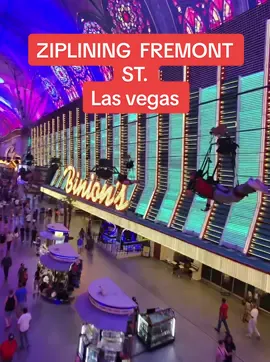 FREMONT ST. ZIPLINING 2025 #vegas #fremont #lasvegas 