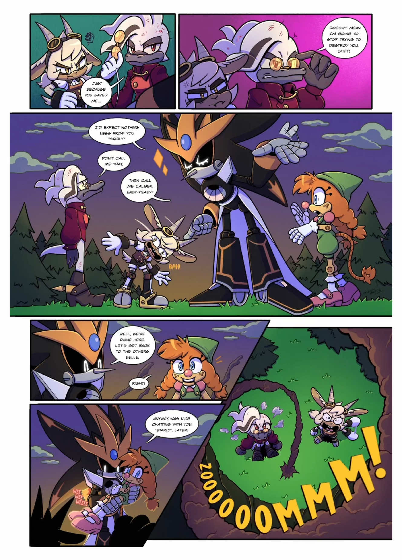 Part 3/3 Comic work for Viger13  over at bluesky I really had tons of fun creating these!  I hope you guys like em as much as I do x3 ✨✨✨✨ #digitalart #comic #sonicthehedgehog #sonic #oc 