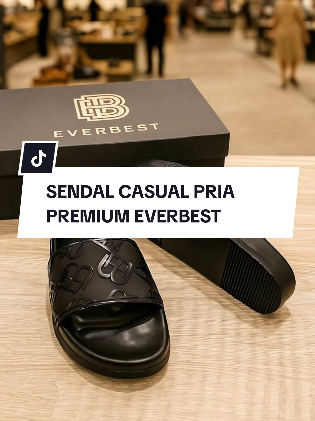 SENDAL CASUAL PRIA PREMIUM EVERBEST  #sandalpremium #saldalcowoksupernyaman #affiliatemarketing #affiliatetiktokshop #fypシ゚ 