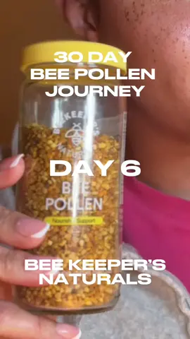 Day 6! Follow me as I take @Beekeeper’s Naturals Bee Pollen every day for 30 days. 🐝🍯 Let's see what changes together! #beekeepers #beekeepersnaturals #beepollen #immunitybooster #creatorsearchinsights 