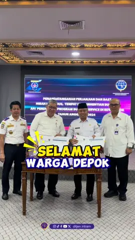Hari Kamis, tanggal 4 September 2025 telah dilaksanakan Penandatanganan Perjanjian Hibah Halte Bus, Tempat Pemberhentian Bus, dan APJ Penduku bjng Program Layanan Bus BTS (Buy The Service) di Kota Depok.  Sebanyak 11 bangunan halte bus, 4 tempat pemberhentian bus, dan 1 Alat Penerangan Jalan (APJ) telah dibangun Kementerian Perhubungan di Kota Depok dan telah resmi dihibahkan kepada Pemerintah Kota Depok.    Lokasinya tersebar di Jalan Margonda Raya, Jalan Tole Iskandar, Jalan Siliwangi, dan Jalan Raya Bogor.  Hal ini merupakan wujud kolaborasi antara pemerintah pusat dan daerah untuk memberikan layanan transportasi publik yang memadai.  Halte dan perlengkapan jalan ini bukan hanya sekedar infrastruktur, melainkan bentuk komitmen pemerintah untuk menghadirkan transportasi aman, nyaman, dan terintegrasi.  Mari kita jaga dan manfaatkan fasilitas ini untuk kemudahan bermobilitas menggunakan transportasi umum terintegrasi.