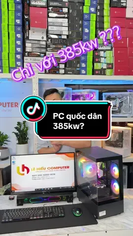 Lên cho ae bộ Pc quốc dân , với 385 kw có tất cả luôn ạ -cpu i5-9400f -main B365 giga -Ram 16gb rgb -ssd 256gb nvme -vga gtx 1060  -nguồn 600w 80plus - màn 24in 99%. #lehieucomputerkorea #maytinhgiarekorea #duhocsinhhanquoc🇰🇷🇻🇳seoul #laodongE9 #pcgaming 