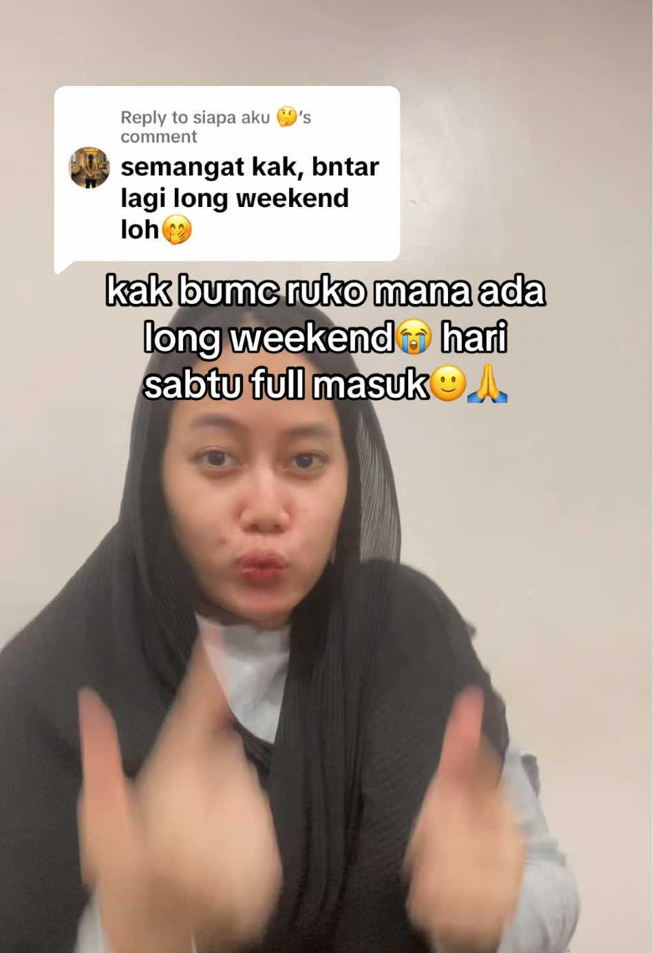 Replying to @siapa aku 🤔 kaliang long weekend? #bumclife #corporate #bumc #companyculture 