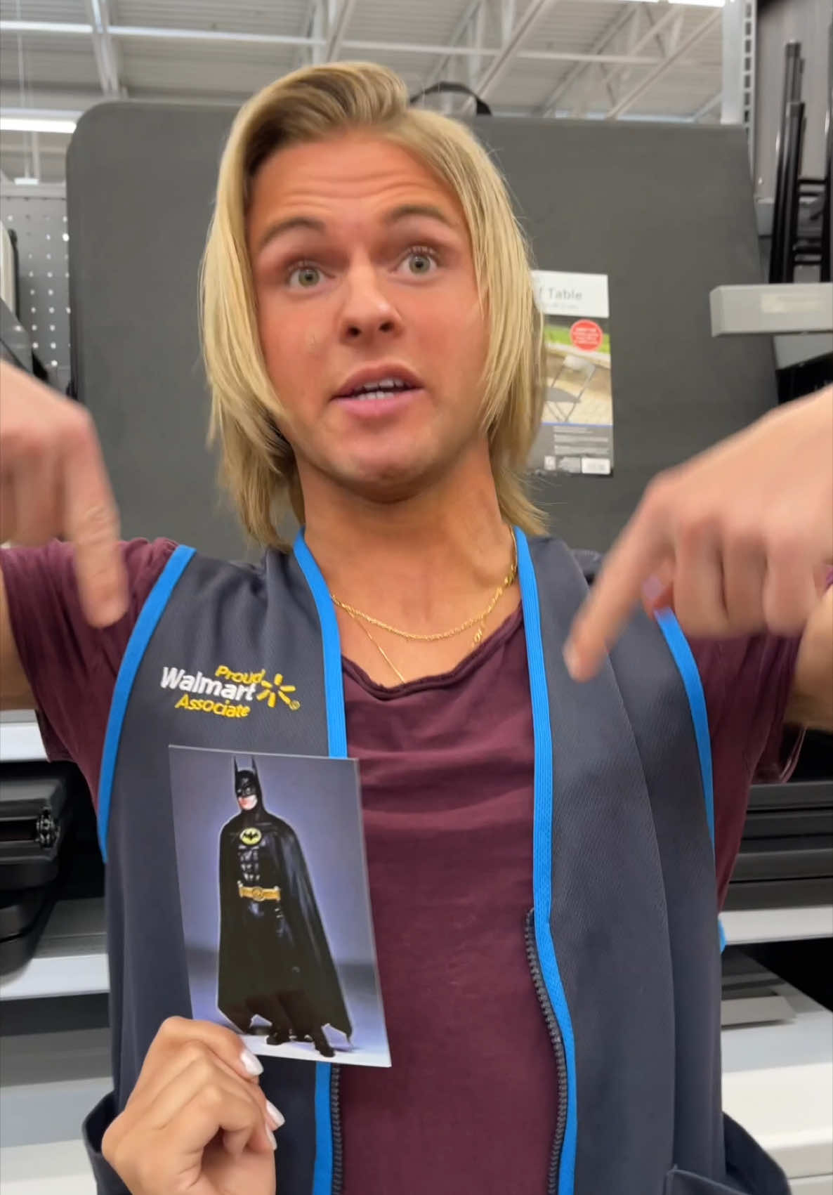 Replying to @librynstone My Boss’s Batman? 😱😂 #batman #boss #public #work #waitforit 